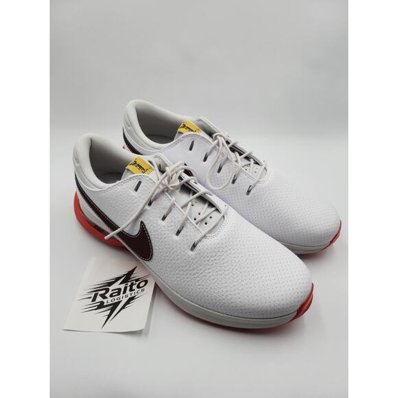 Mens Size 10 Nike Golf Shoes Air Zoom Victory Tour 3 White Trek Red DX9025-101 main image 4